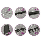 Tableros de clavijas para pared 3 unidades acero 40x58 cm