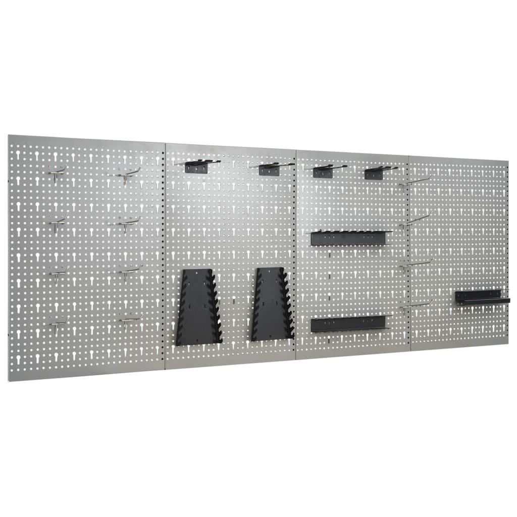 Tableros de clavijas para pared 3 unidades acero 40x58 cm