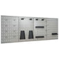 Tableros de clavijas para pared 3 unidades acero 40x58 cm