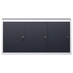 Armario de herramientas de pared industrial metal gris y negro
