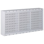 Armario de herramientas de pared industrial metal gris y negro