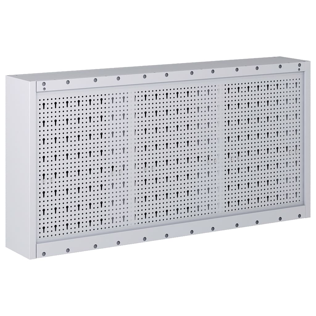 Armario de herramientas de pared industrial metal gris y negro