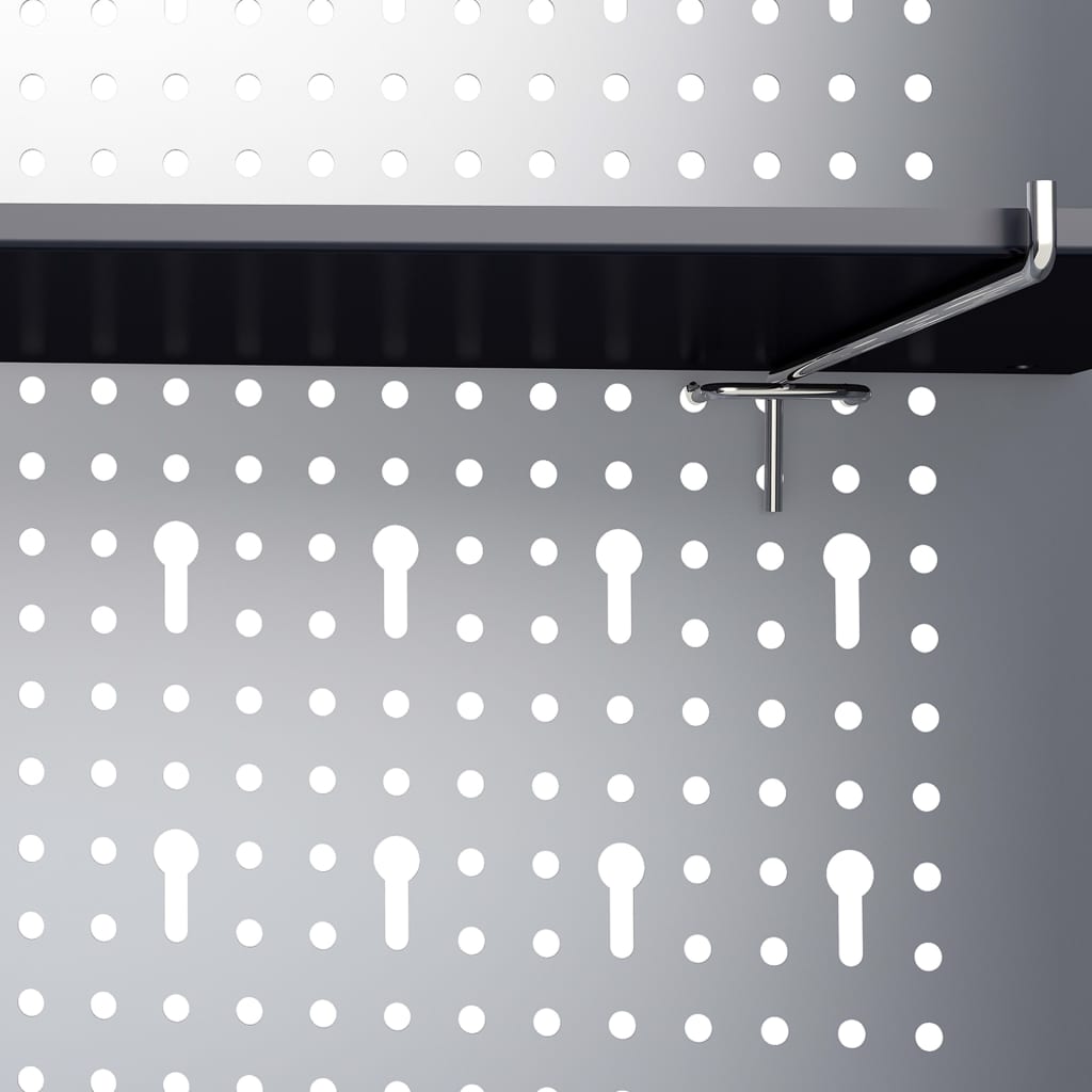 Armario de herramientas de pared industrial metal gris y negro