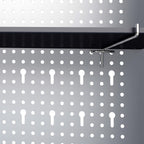 Armario de herramientas de pared industrial metal gris y negro