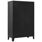 Armario industrial de acero negro 90x40x140 cm