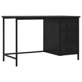 Escritorio industrial con cajones acero negro 120x55x75 cm