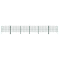 Fence panel with iron posts 1040x120 cm green