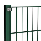 Fence panel with iron posts 1040x120 cm green