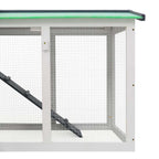 Jaula de animales grande madera gris y blanco 145x45x84 cm