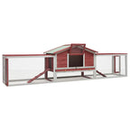 Conejera madera maciza pino y abeto rojo 310x70x87 cm