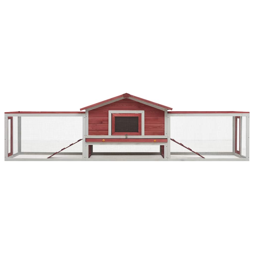Conejera madera maciza pino y abeto rojo 310x70x87 cm