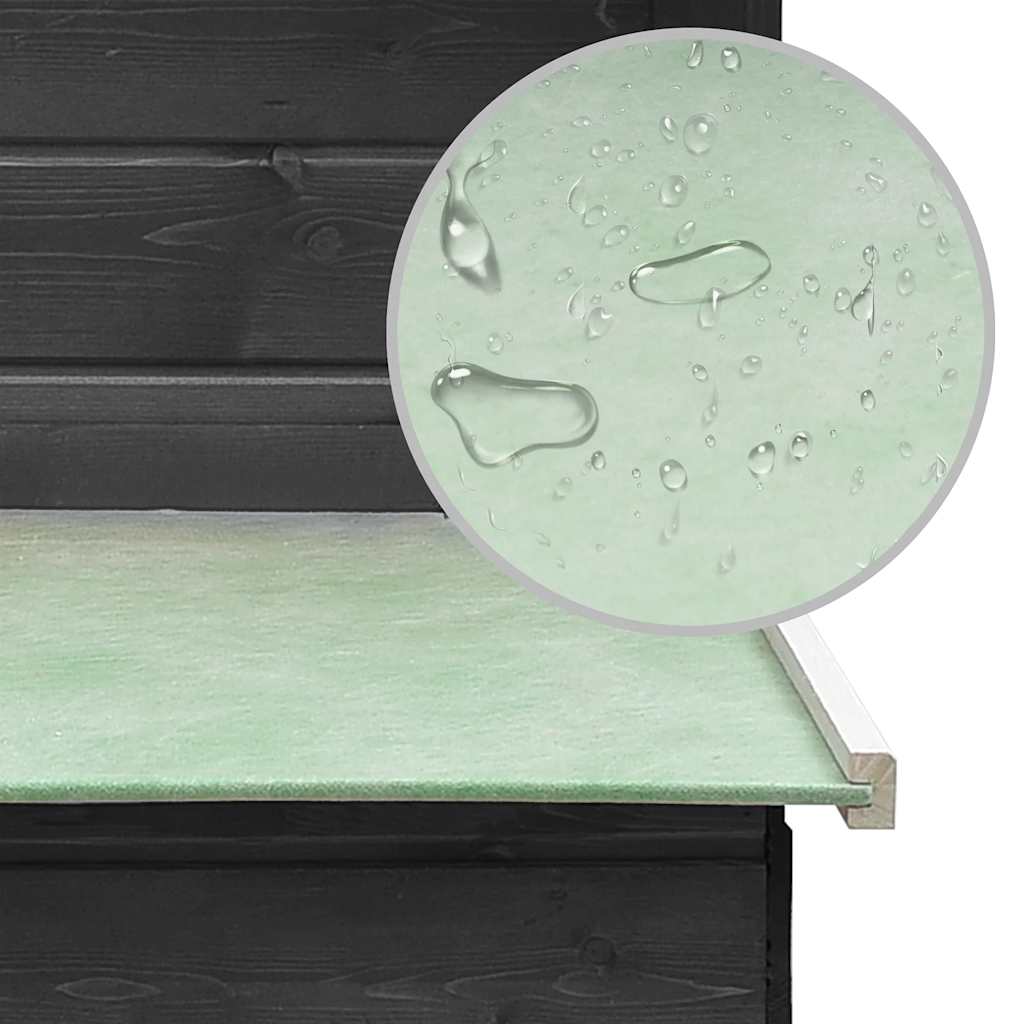 Gallinero madera maciza de pino y abeto gris 170x81x110 cm