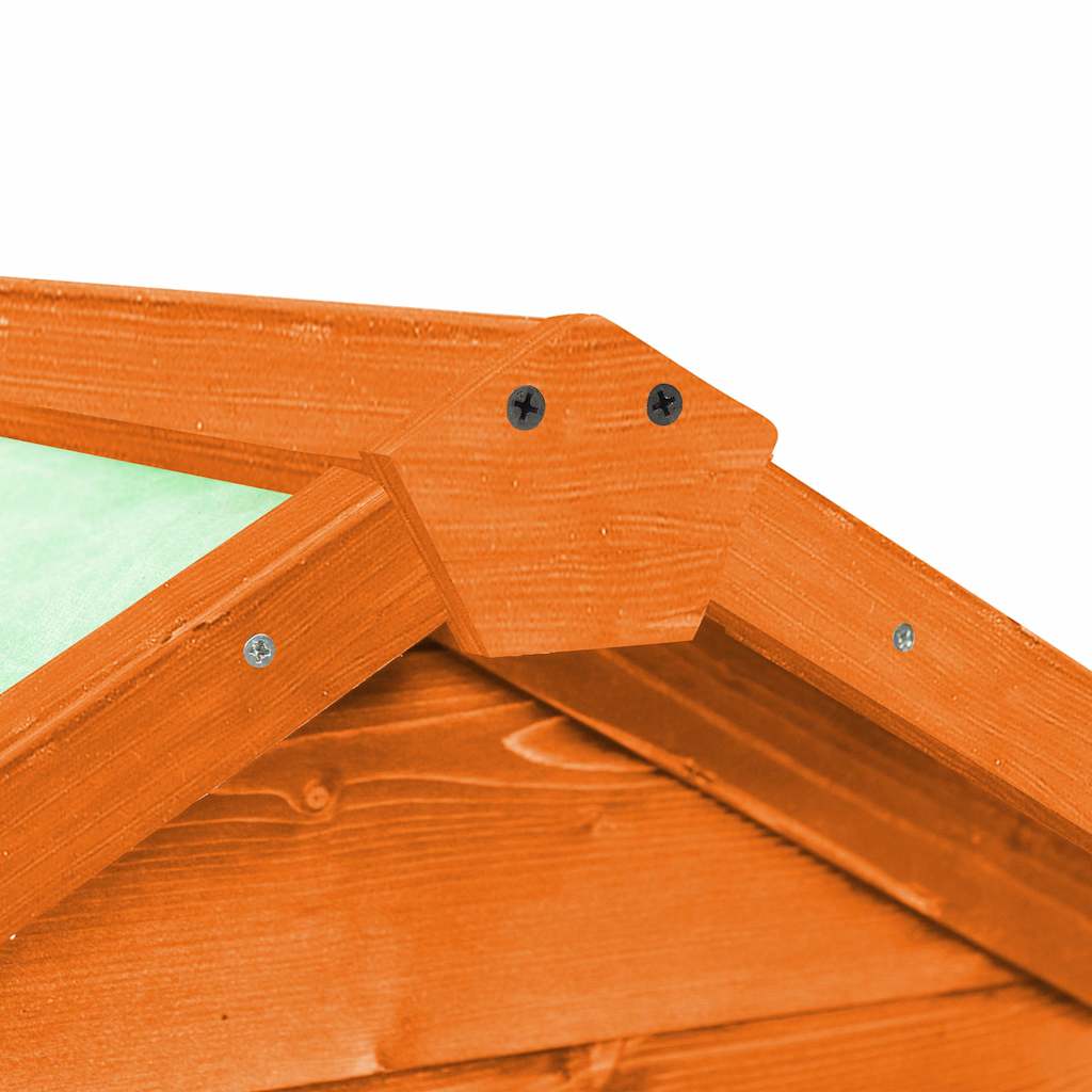 Conejera madera maciza de abeto 140x63x120 cm