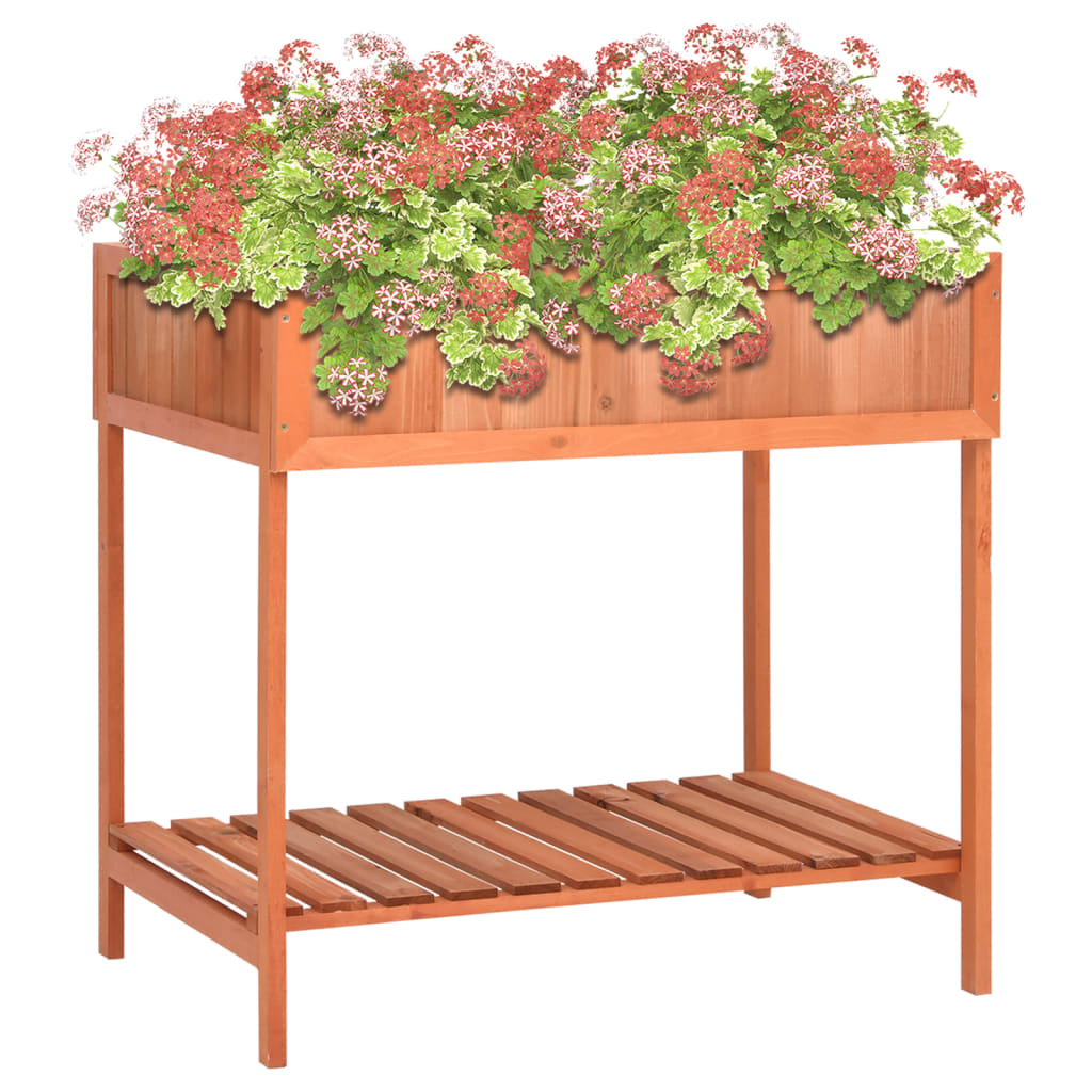 Jardinera huerto madera maciza de abeto 80x60x80 cm
