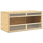 Terrario de madera contrachapada 100x47x47 cm