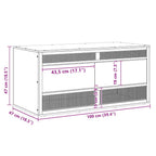 Terrario de madera contrachapada 100x47x47 cm