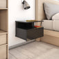 Mesita de noche flotante 2 uds madera blanco brillo 40x31x27 cm