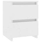 Mesitas de noche 2 uds madera contrachapada blanco 30x30x40 cm