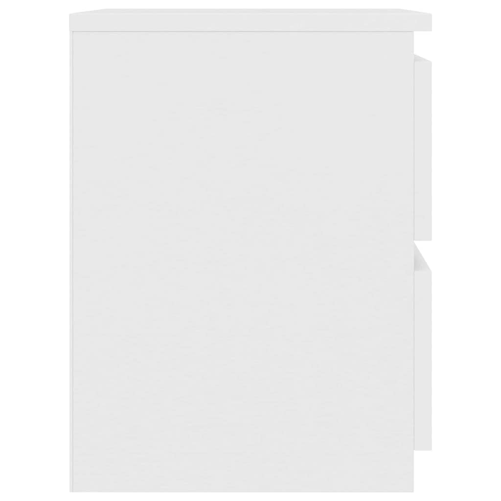 Mesitas de noche 2 uds madera contrachapada blanco 30x30x40 cm