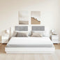 Mesitas de noche 2 uds madera contrachapada blanco 30x30x40 cm
