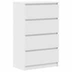 Aparador de madera contrachapada blanco 60x35x98,5 cm