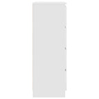 Aparador de madera contrachapada blanco 60x35x98,5 cm