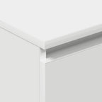 Aparador de madera contrachapada blanco 60x35x98,5 cm
