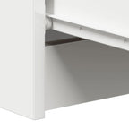 Aparador de madera contrachapada blanco 60x35x98,5 cm