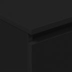Aparador de madera contrachapada negro 60x35x98,5 cm