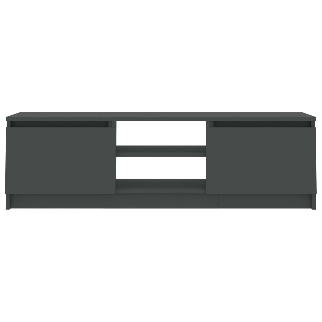 Mueble para TV de aglomerado gris 120x30x35,5 cm