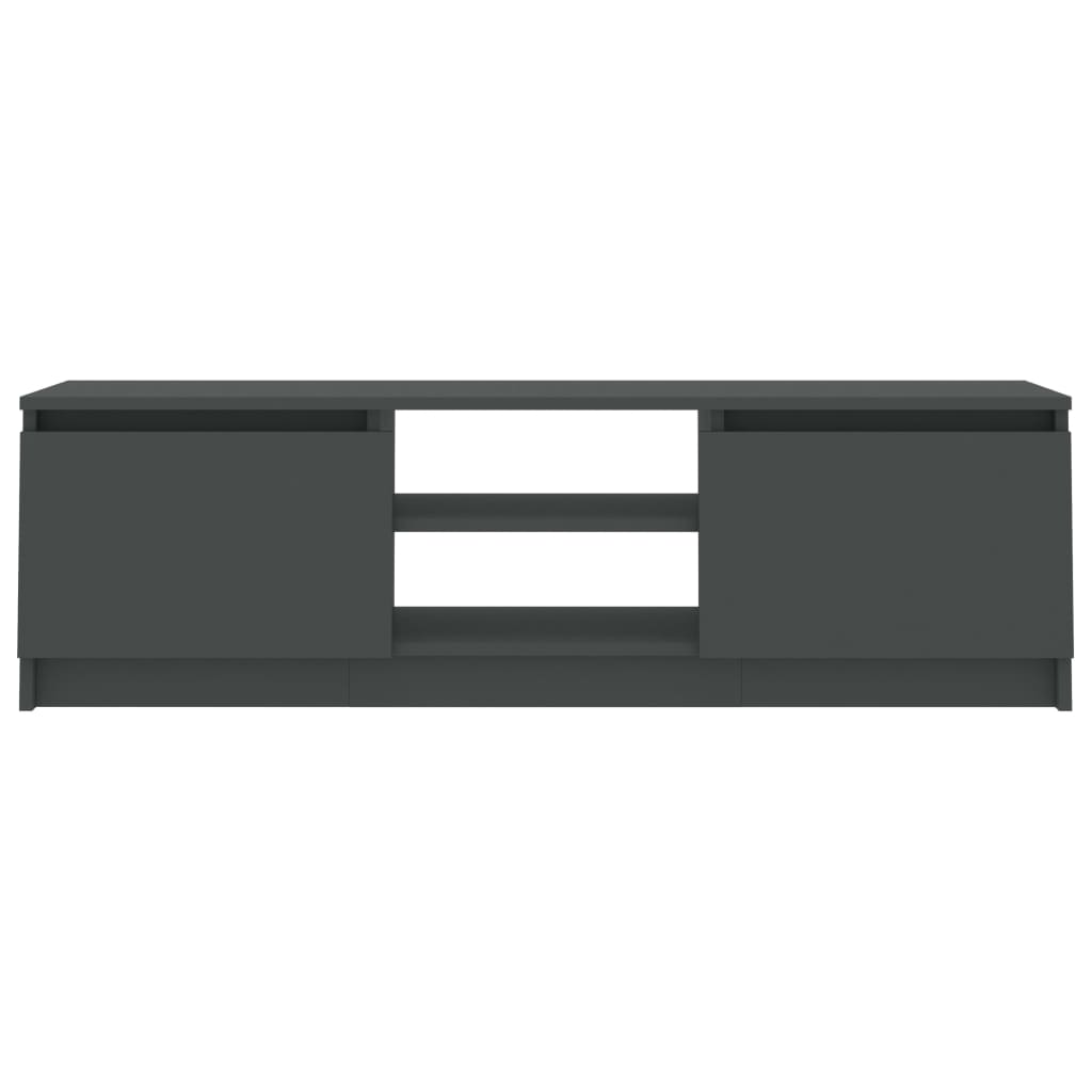 Mueble para TV de aglomerado gris 120x30x35,5 cm