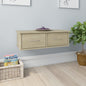 Estante cajones para pared contrachapada blanco 88x26x18,5 cm