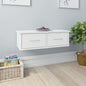 Estante cajones para pared contrachapada blanco 88x26x18,5 cm