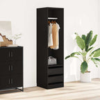 Armario cajones contrachapada color roble sonoma 50x50x200 cm