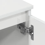 Mueble TV madera contrachapada blanco brillante 140x40x35,5cm