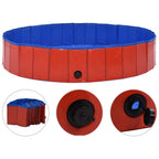 Piscina para perros plegable PVC rojo 160x30 cm