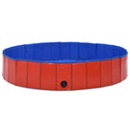 Piscina para perros plegable PVC rojo 160x30 cm