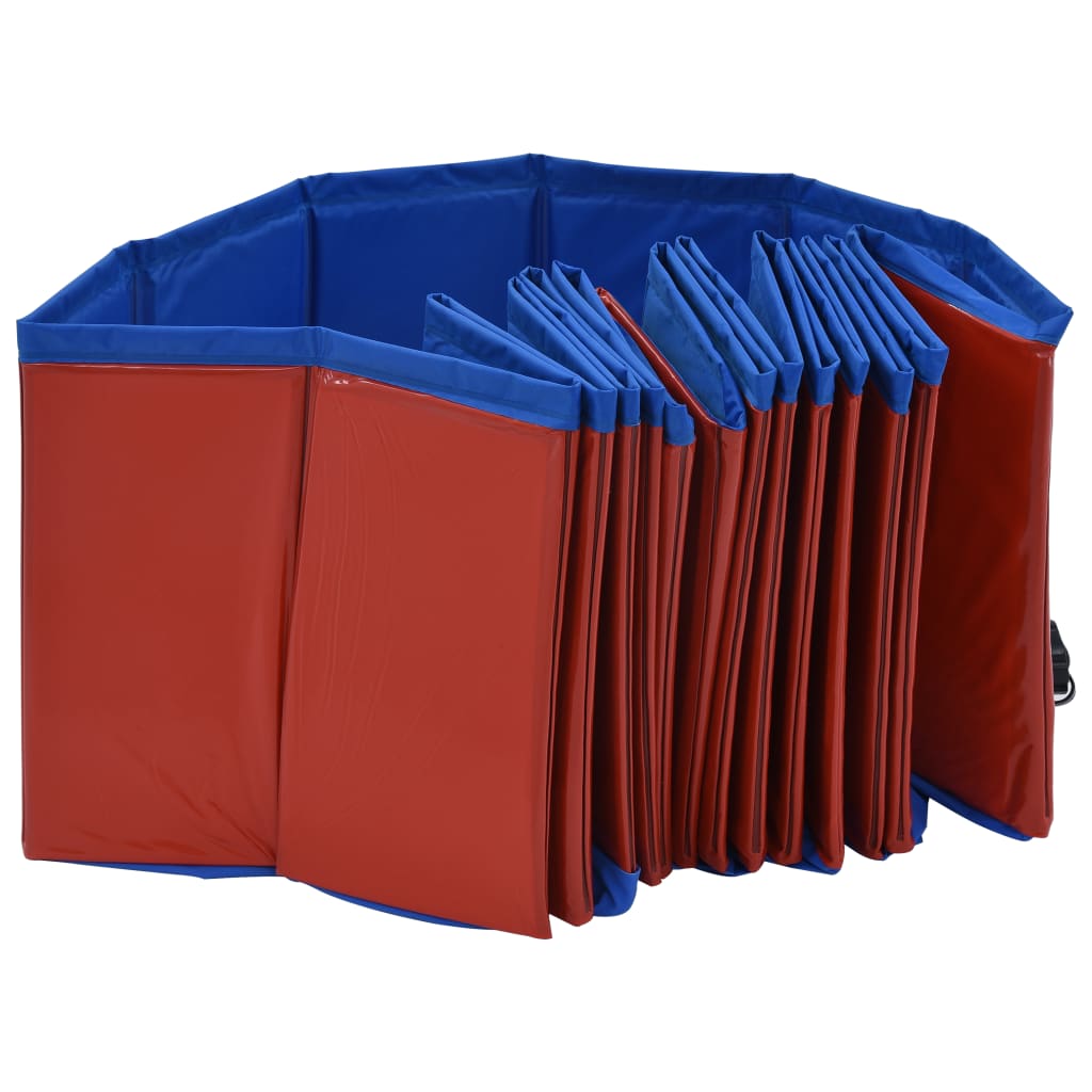 Piscina para perros plegable PVC rojo 160x30 cm