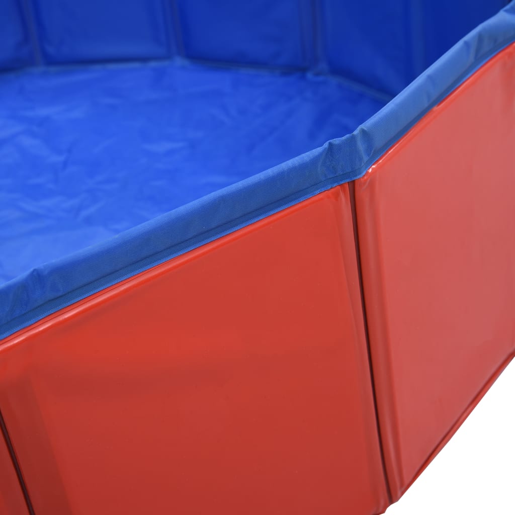 Piscina para perros plegable PVC rojo 160x30 cm