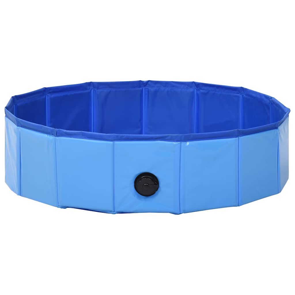 Piscina para perros plegable PVC azul 80x20 cm