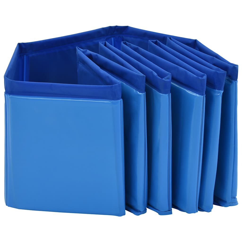 Piscina para perros plegable PVC azul 80x20 cm