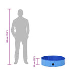 Piscina para perros plegable PVC azul 80x20 cm