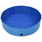 Piscina para perros plegable PVC azul 120x30 cm