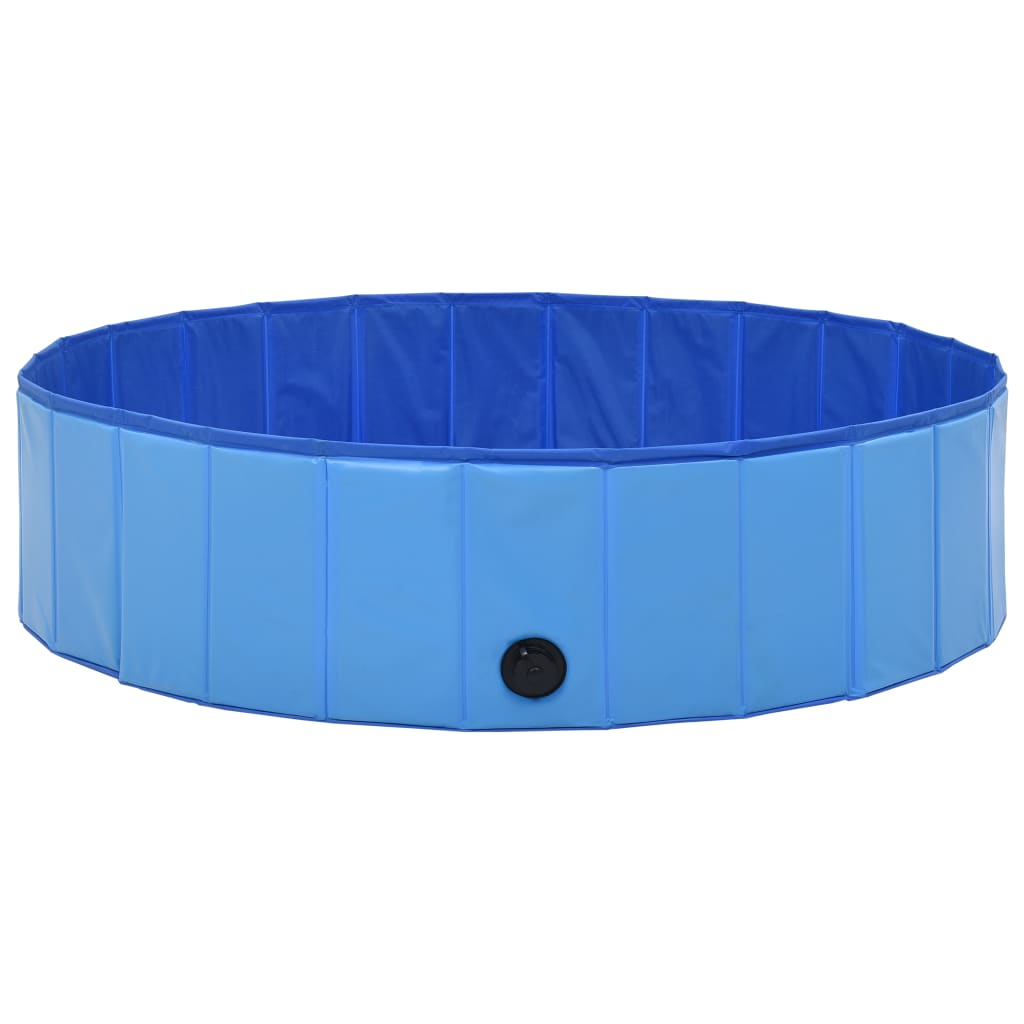Piscina para perros plegable PVC azul 120x30 cm