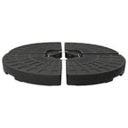 Soporte de sombrilla en forma de ventilador 4 piezas negro