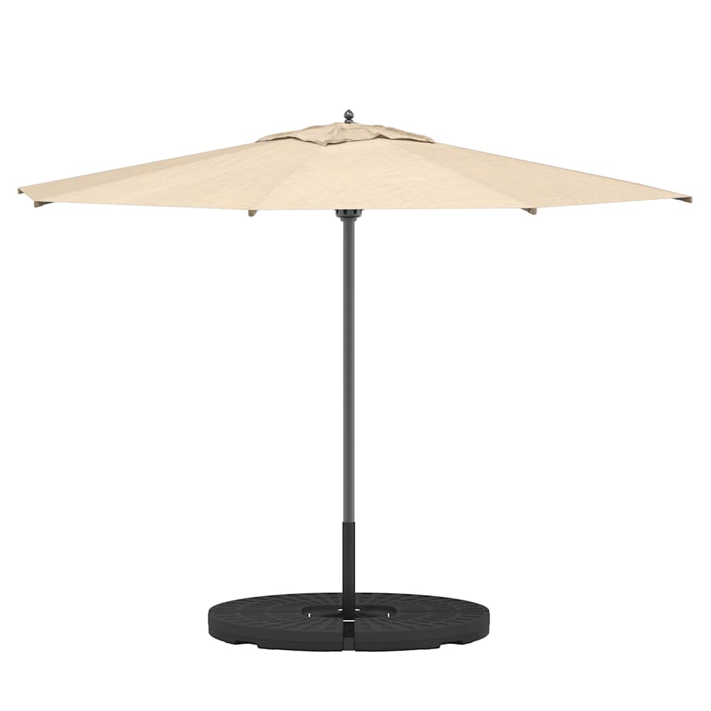 Soporte de sombrilla en forma de ventilador 4 piezas negro