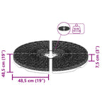 Soporte de sombrilla en forma de ventilador 4 piezas negro