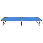 Tumbona plegable acero azul