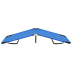 Tumbona plegable acero azul