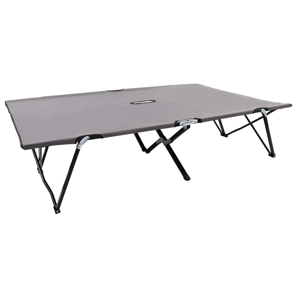 Tumbona doble plegable acero azul